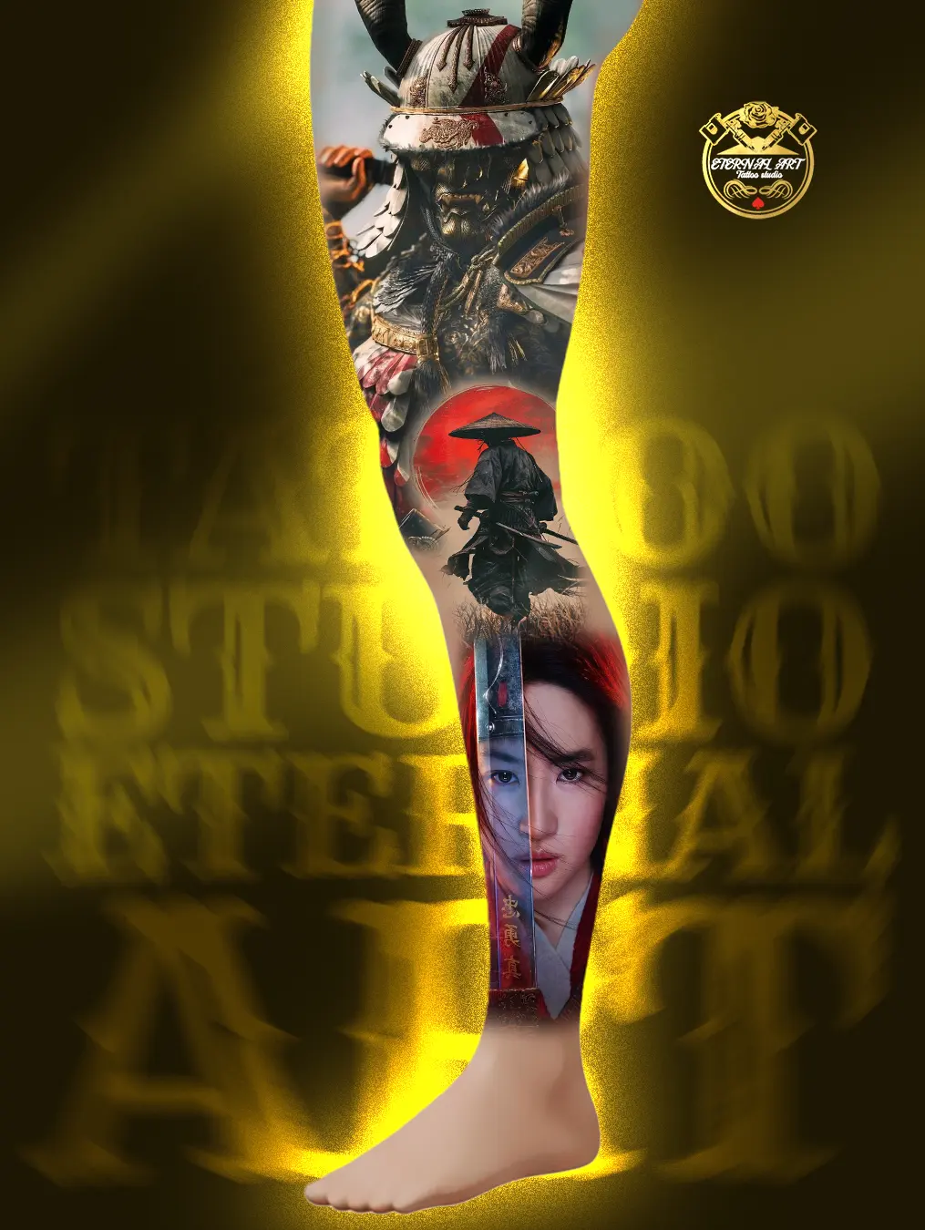 Tattoo skica Samuraj - Originalni dizajn Eternal Art Lešnica